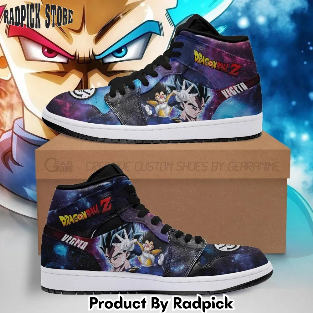 Vegeta air jordan high top sneakers anime galaxy pt04  rp0355183